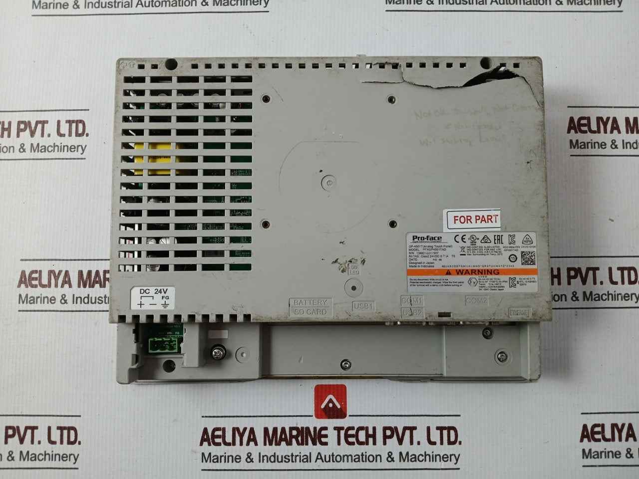 Pro-face Pfxgp4501Tad Hmi Analog Touch Screen 24Vdc 0.71A T5 (Not Working)
