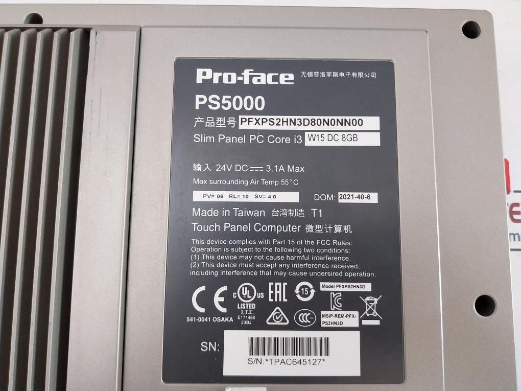 Pro-face Pfxps2Hn3D80N0Nn00 Touch Panel
