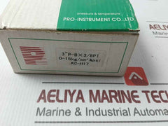Pro-instrument 3"P-b×3/8Pt Pressure Gauge 0-15Kg/Cm2 0-200Psi