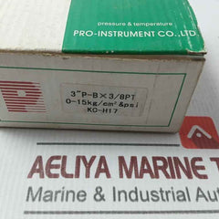 Pro-instrument 3"P-b×3/8Pt Pressure Gauge 0-15Kg/Cm2 0-200Psi
