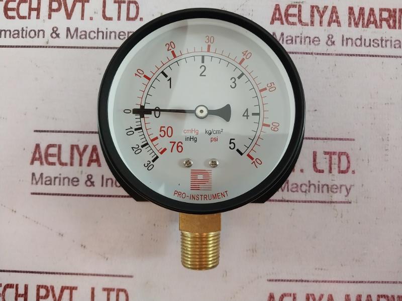 Pro-instrument P100 C-b 3" Pressure & Temperature Gauge 3/8" Pt 0-70 Psi