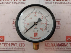 Pro-instrument P100 P-b 4" Pressure & Temperature Gauge 0 To 300 Psi 3/8" Pt