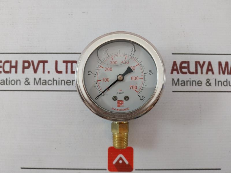 Pro-instrument P300 L-a Pressure Gauge 0-700 Psi 0-50 Kg/Cm2