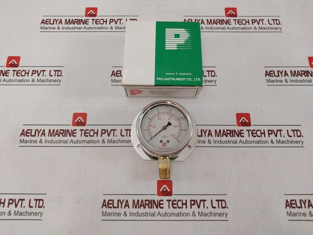 Pro-instrument P300 Lb Pressure Gauge Meter 0-100 Psi 0-7 Kg/Cm2 3/8 Pt
