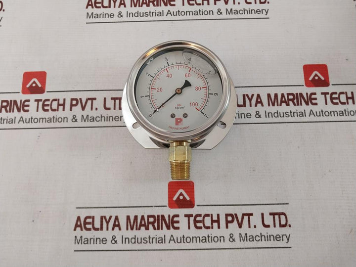 Pro-instrument P300 Lb Pressure Gauge Meter 0-100 Psi 0-7 Kg/Cm2 3/8 Pt