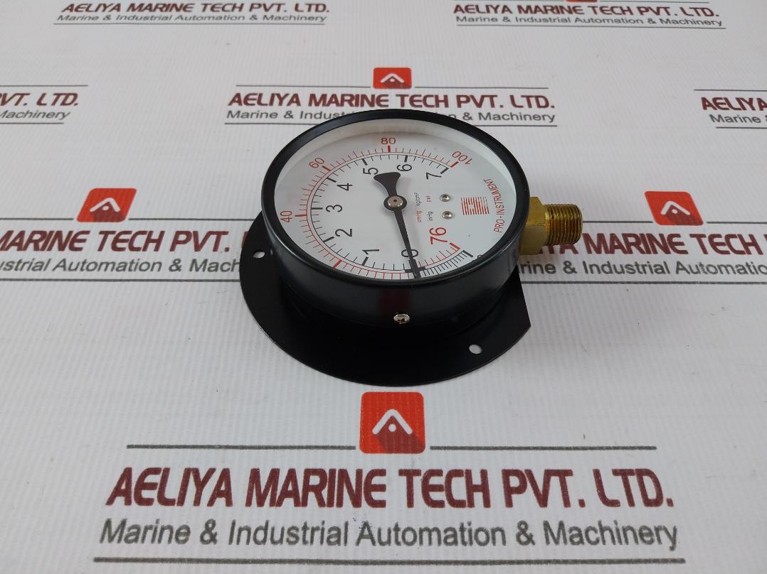 Pro-instrument 4"C-bx3/8Pt Pressure Gauge -76 Cmhg - 7 Kg/Cm2