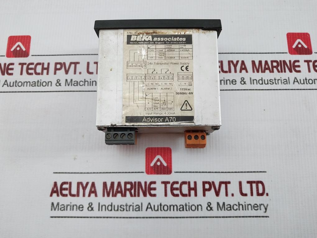 Process Input Digital Panel Meter A70-115-txr Beka Associates 4-20Ma