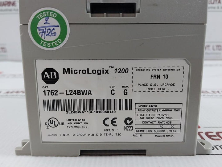 Programmable-Logic-Controller-Rev-G-24Vdc-Allen-bradley-1762-l24Bwa-208883-7