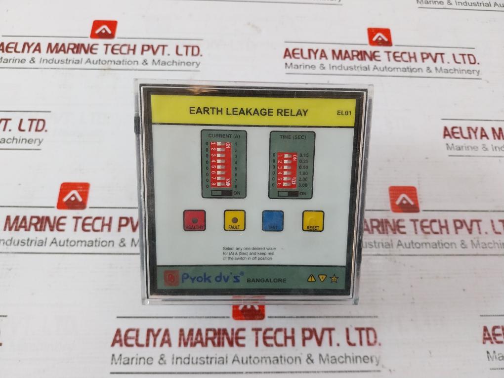 Prok Dv’s El01 Earth Leakage Relay 415vac Aux 85-275vac/dc 50-60hz