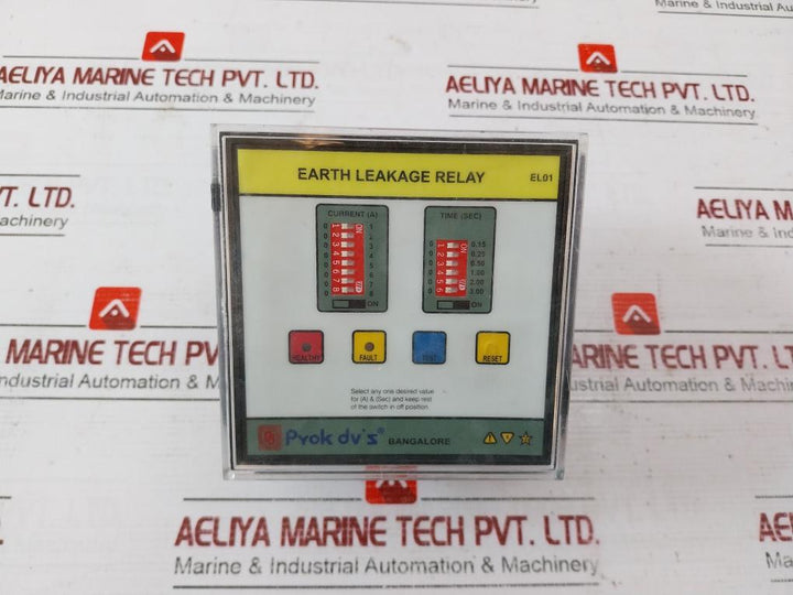 Prok Dv’s El01 Earth Leakage Relay 415vac Aux 85-275vac/dc 50-60hz
