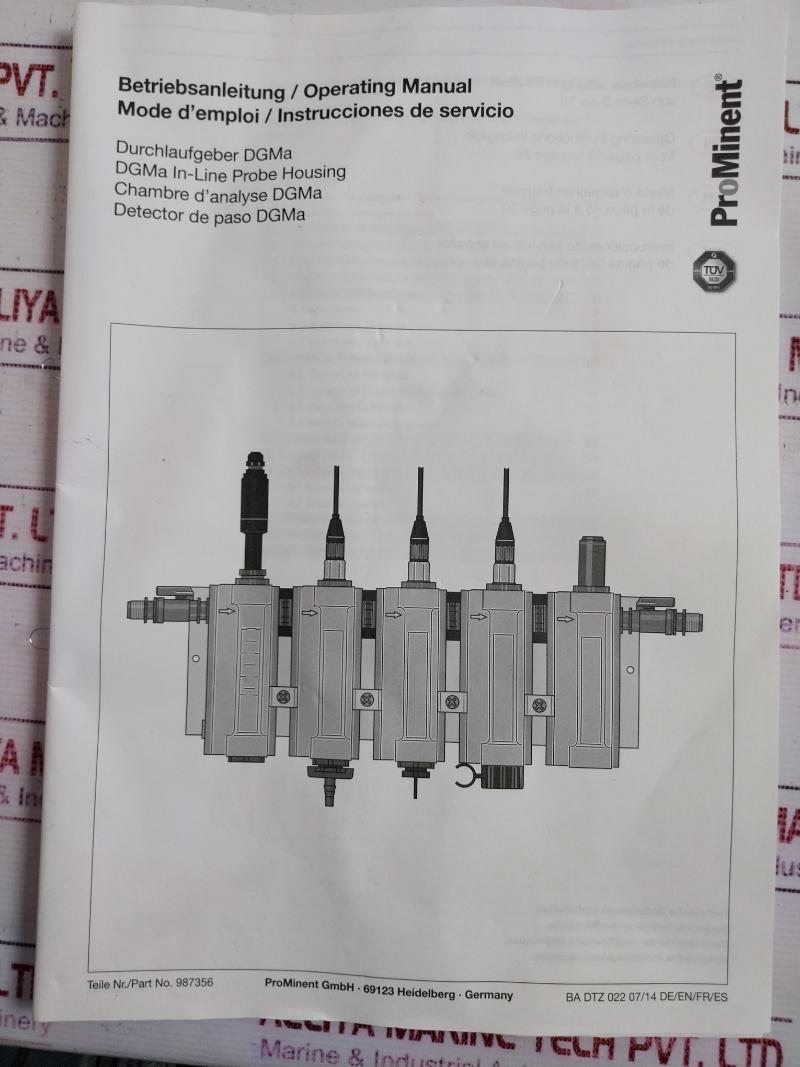 Prominent 1023975 In-line Probe Housing Set Mounting Material