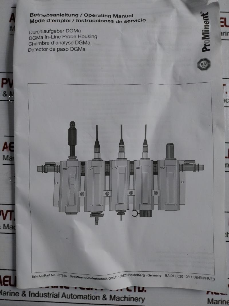 Prominent 1023976 Dgma In-line Probe Housing Universal Mounting Material