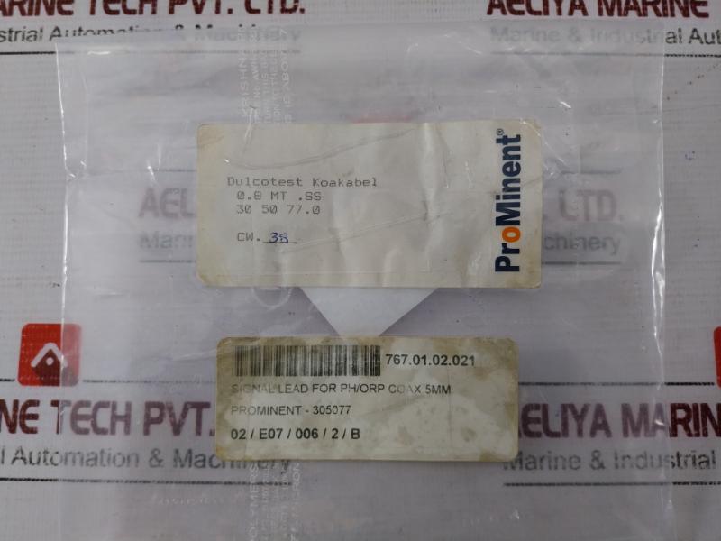 PROMINENT 305077 Signal Lead for pH/ORP Coax 5mm 0.8 meter