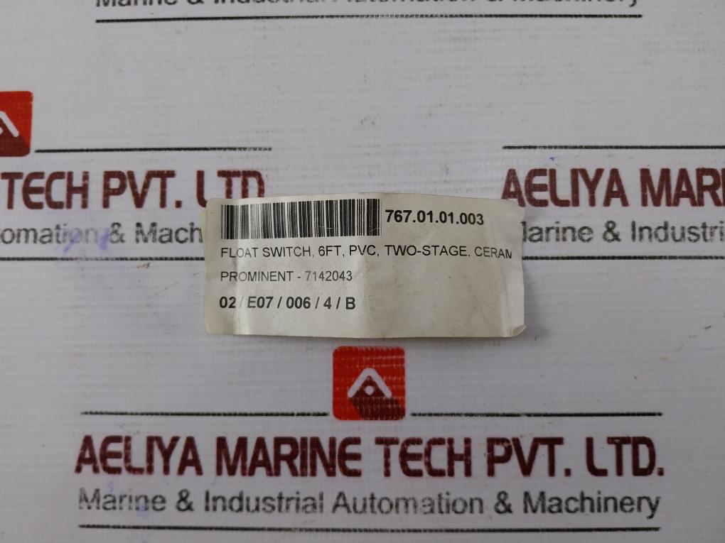 Prominent 7142043 Float Switch, Two-stage, Ceram/Cream