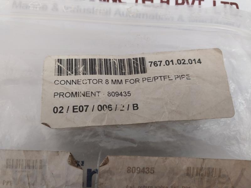 Prominent 809435 Non-return Valve 8x5 Ppe With Connector 8mm