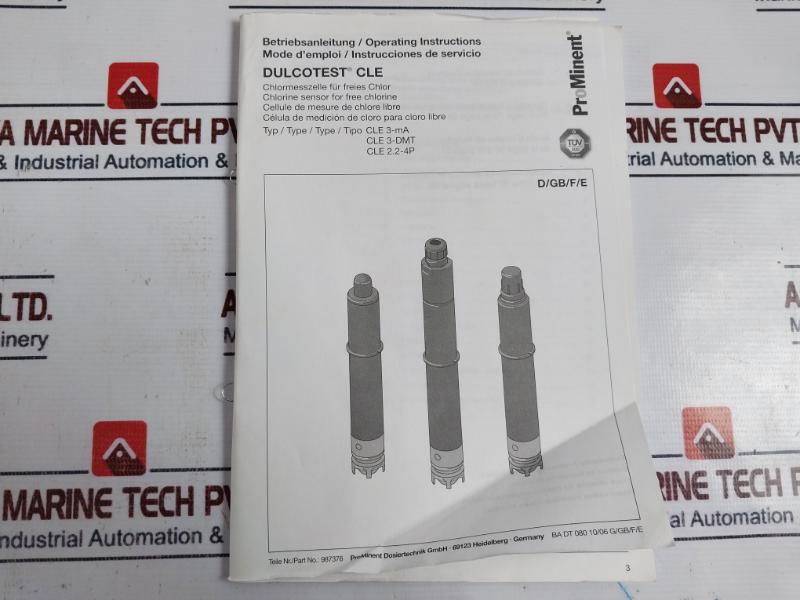 Prominent Cle 3-ma-2 Ppm Chlorine Sensor, Chlorine Measuring Cell