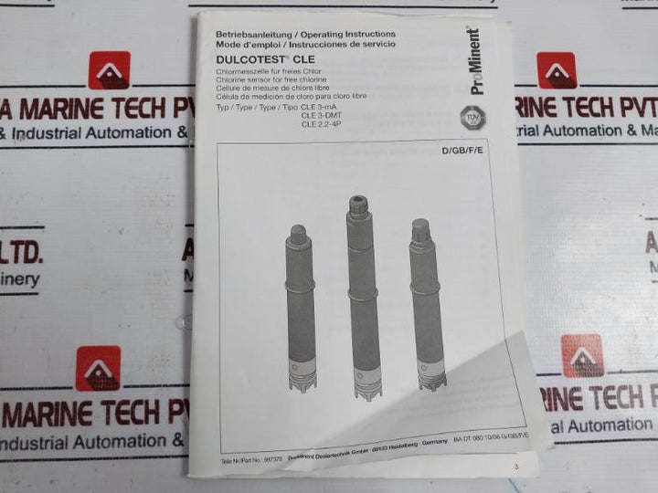Prominent Cle 3-ma-2 Ppm Chlorine Sensor, Chlorine Measuring Cell