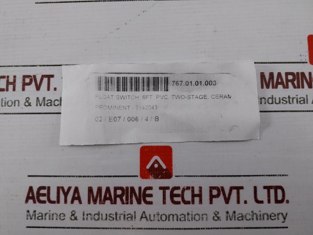 Prominent 7142043 Float Switch 6ft Pvc Two-stage Ceram/cream