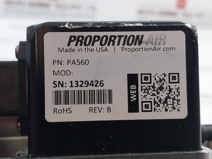 Proportion-air Pa560 Control Valve Rev: B