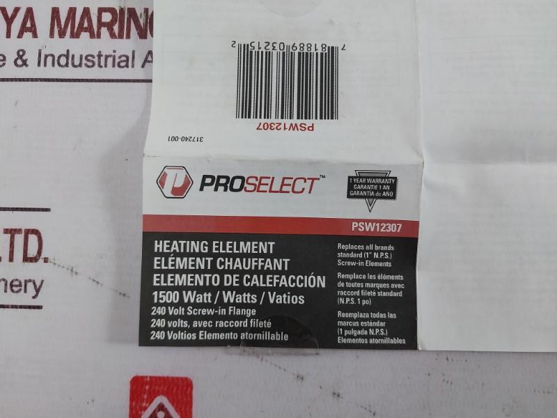 Proselect Psw12307 Watt Screw-in Heating Element 240V