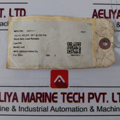 Proserv 22511-1 Relief Valve Ver 019 1250 Psi