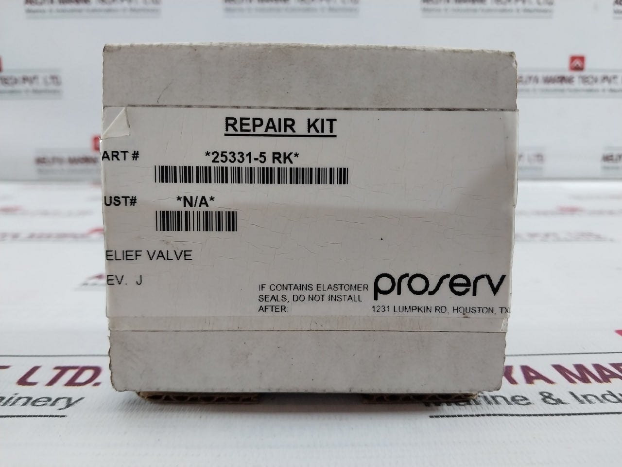 Proserv 25331-5 Rk Relief Valve Repair Kit Rev: J