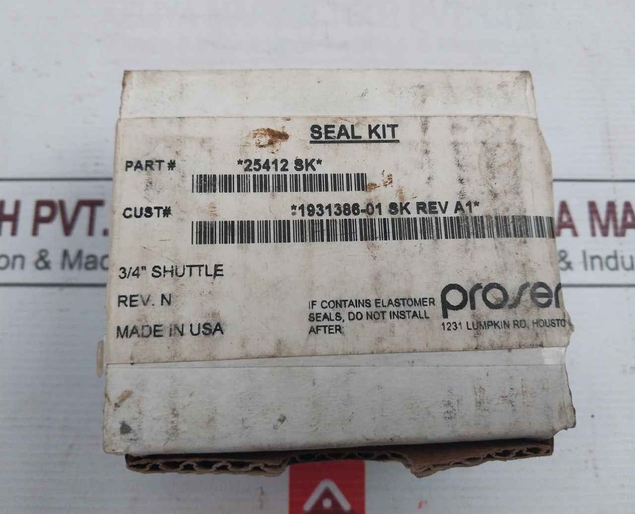 Proserv 25412 Sk Shuttle Valve Seal Kit 3/4" 1931386-01-sk Rev.N
