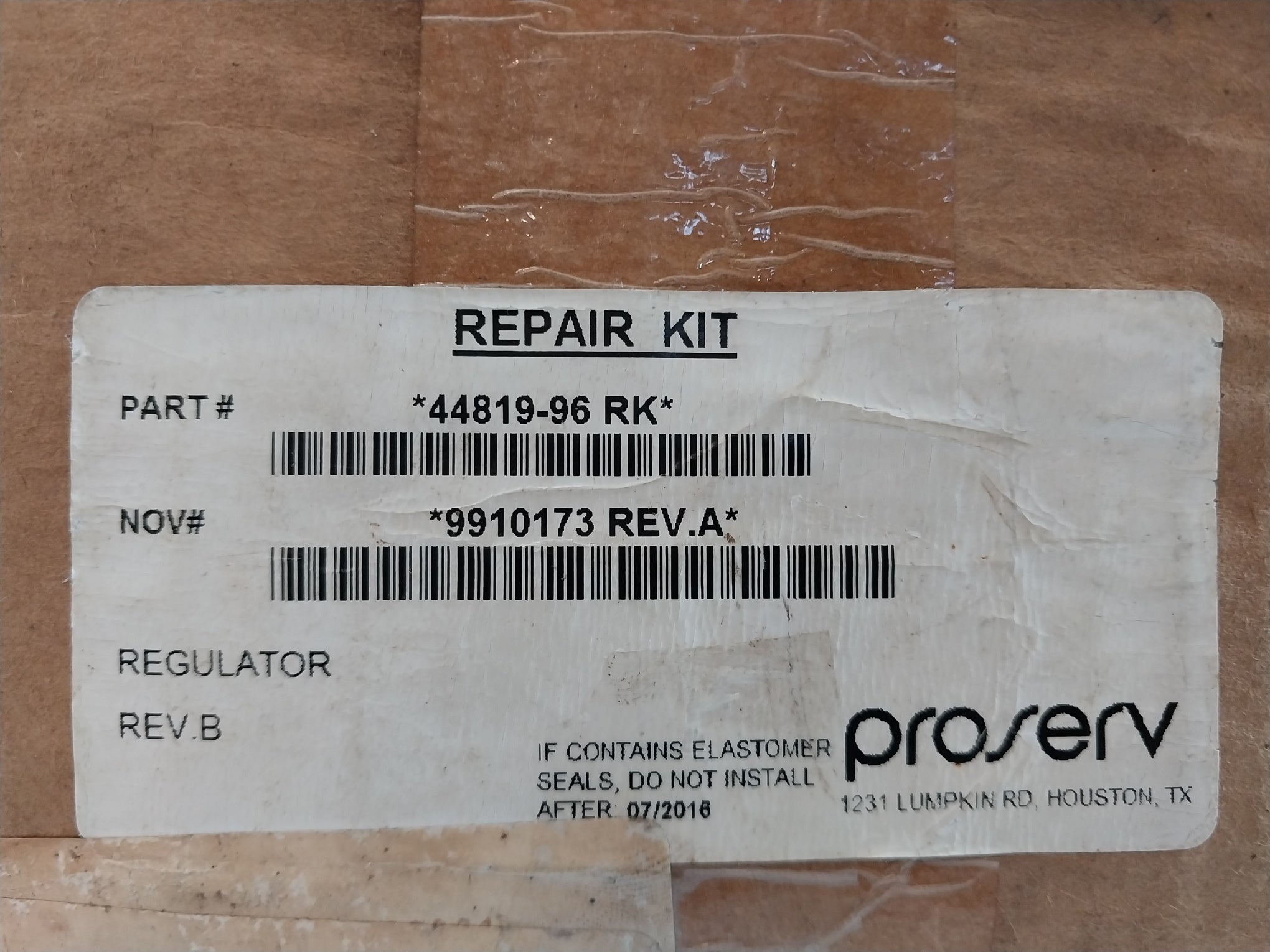 Proserv 44819-96 Rk Repair Kit 9910173 Rev.A