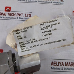 Proserv 25168-2 Relief Valve 25168-2-5500