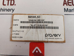Proserv 25428 Rk Repair Kit Ver 006