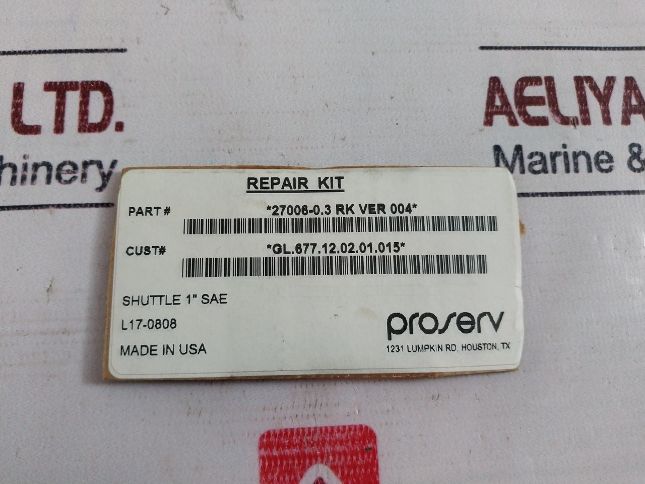 Proserv 27006-0.3 Rk Gilmore Valve Repair Kit 18100-619B