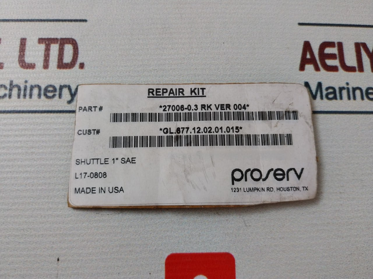 Proserv 27006-0.3 Rk O-ring Gilmore Shuttle Valve Repair Kit 1”Sae