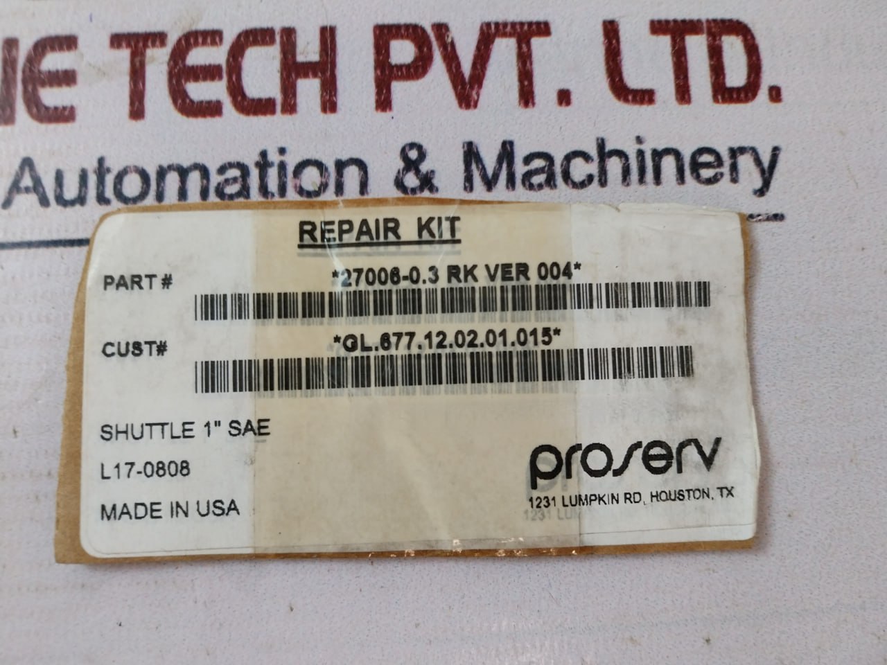 Proserv 27006-0.3 Rk Shuttle Valve Repair Kit 18100-026C