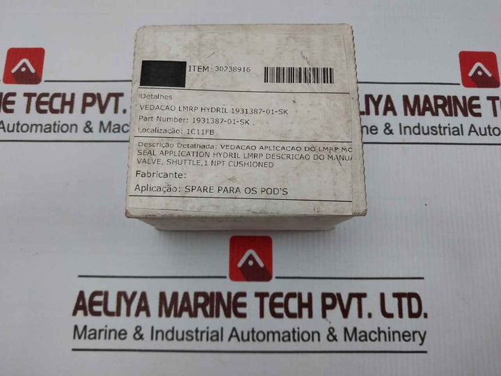 Proserve 25413 Sk Seal Shuttle Valve Ver 010 Rev A 1931387-01 Sk