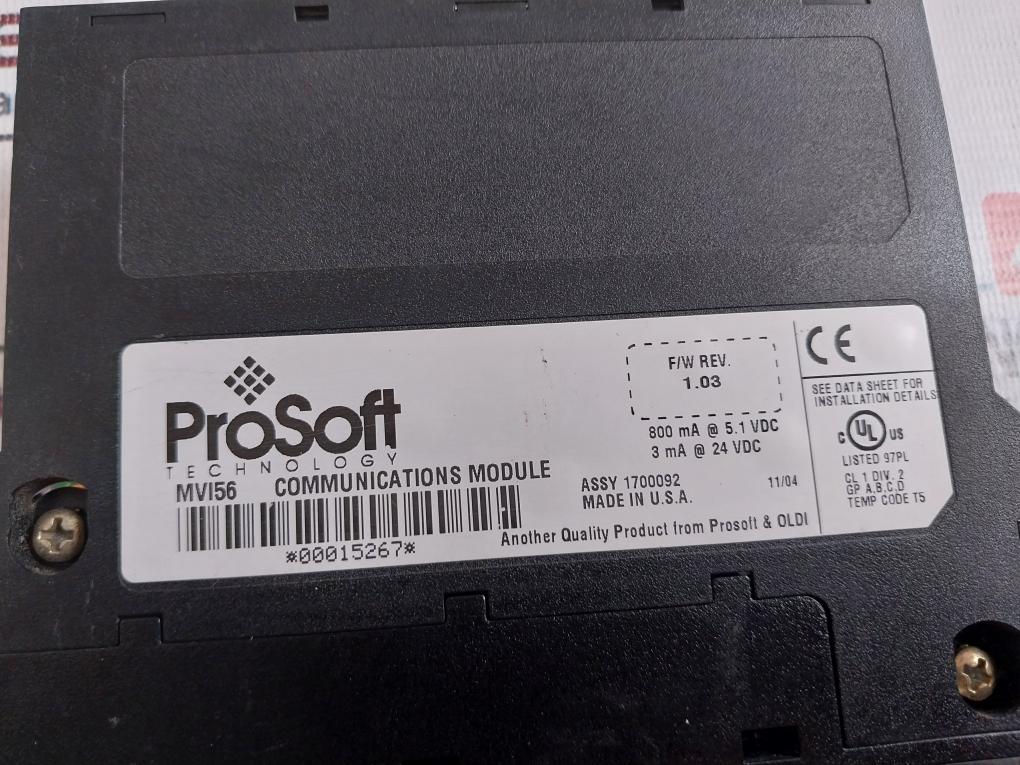 Prosoft Technology Mvi56-mcm Communications Module 1300812