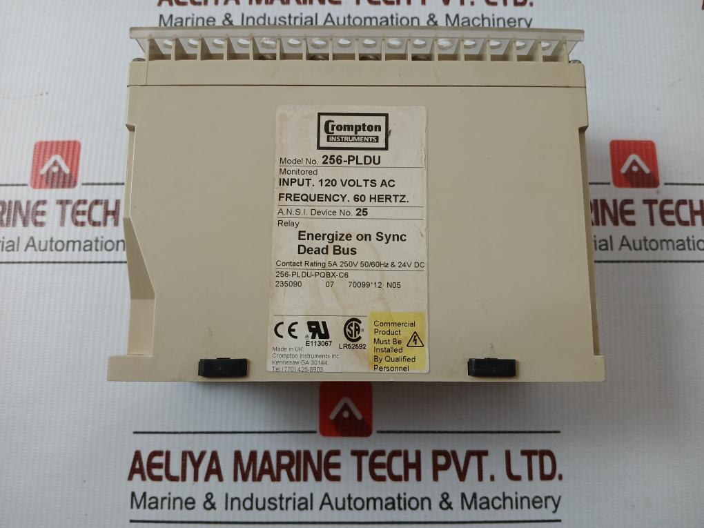 Protector Trip Relay 256-pldu Crompton Instruments Input-120V/60Hz