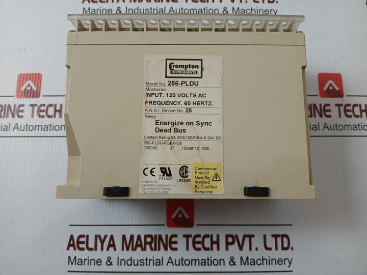 Protector Trip Relay 256-pldu Crompton Instruments Input-120V/60Hz