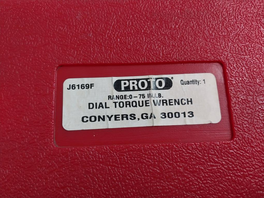 Proto J6169F Dial Torque Wrench 0-75 In.Lb / 0-90 Cm-kg