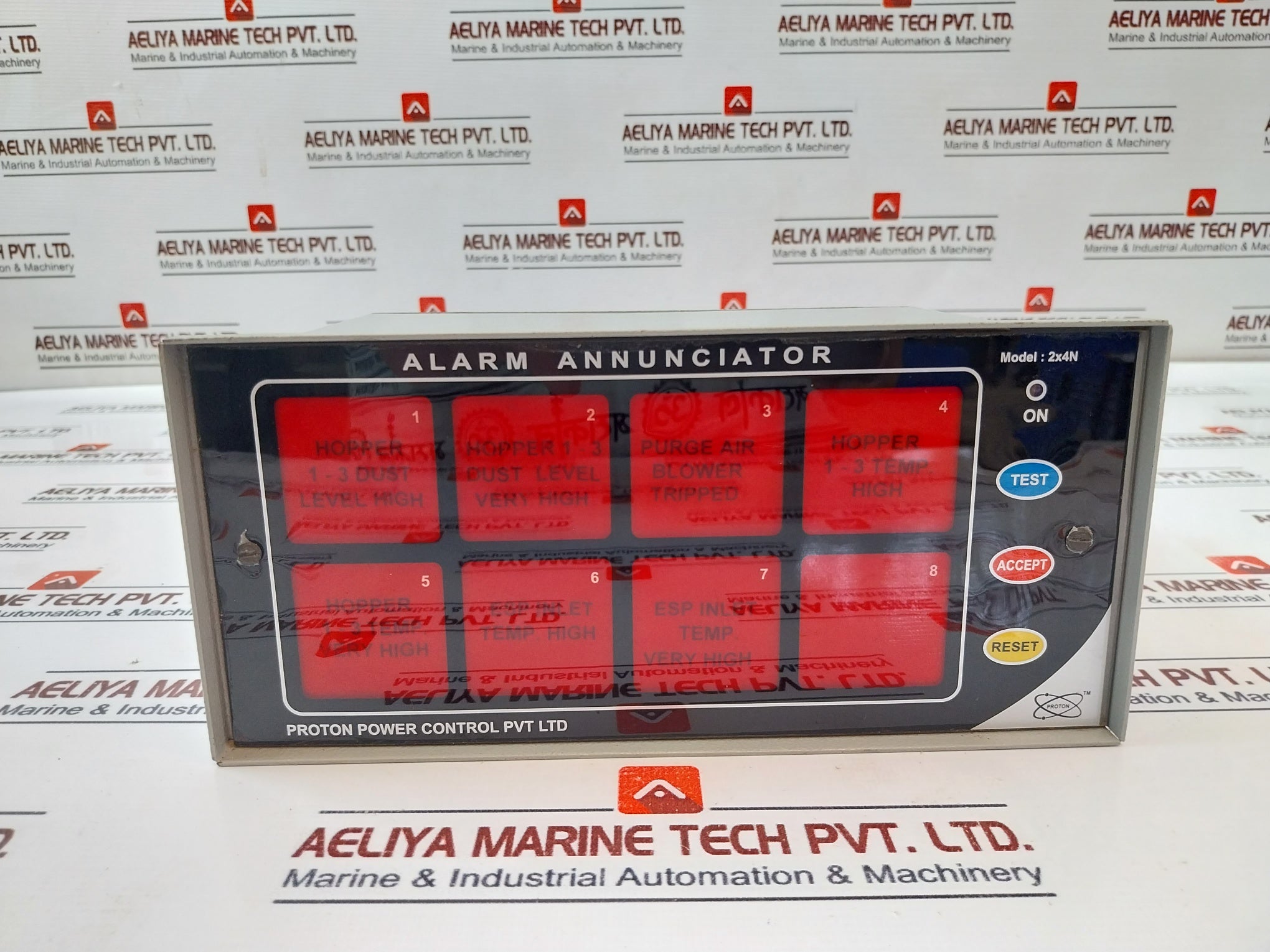 Proton 2X4N Alarm Annunciator 90-270Vac/Dc Used