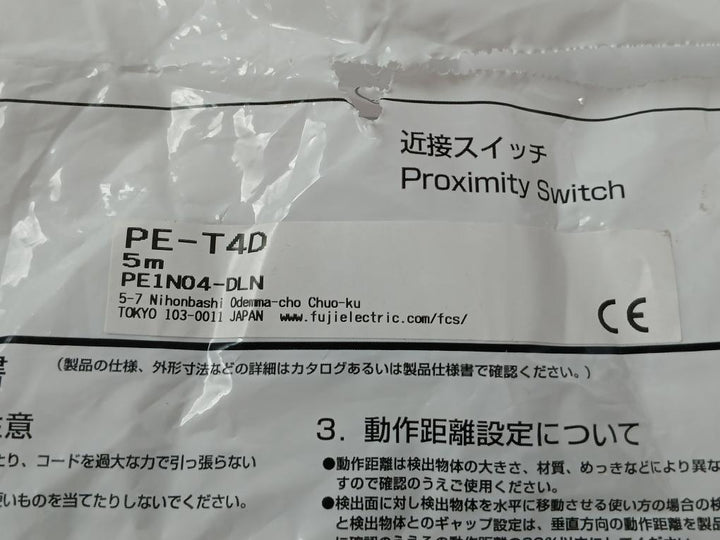 Proximity Switch Pe-t4D Fuji Electric 10-30Vdc 200Ma 16Ft