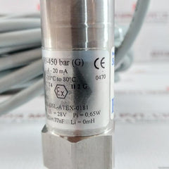 Ps-2120 Pressure Transmitter 0-450 Bar 4-20 Ma 28V Scan-sense