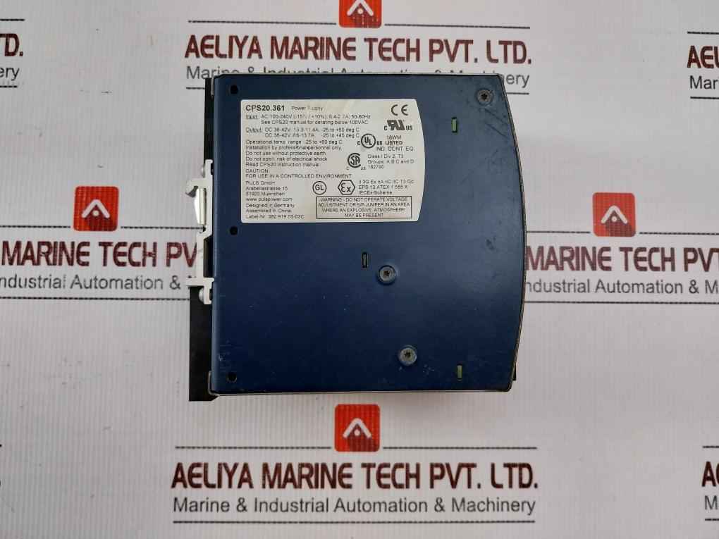 Puls Cps20.361 Din Rail Power Supply Ac 100-240V/50-60Hz