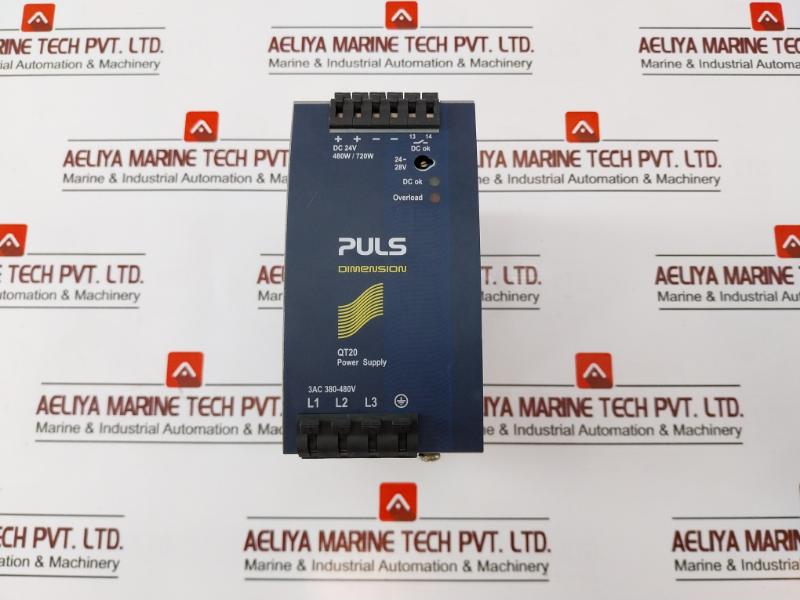 Puls Dimension Qt20.241 Power Supply 3-phase, 24V, 20A, 480W