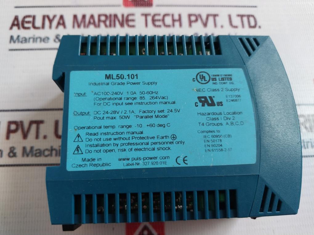 Puls Ml50.101 Industrial Grade Power Supply Ac100-240V 1.0A 50-60Hz