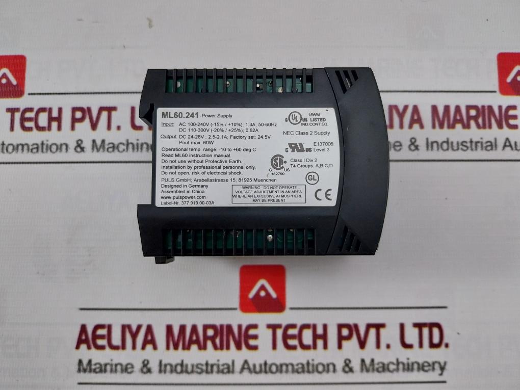 Puls Ml60.241 Power Supply 50-60Hz 60W Level 3