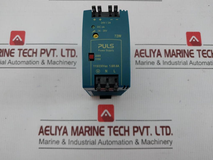 Ml70.100 Din Rail Power Supply Puls 24Vdc 3A 72W