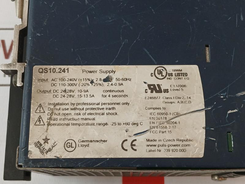 Puls Qs10.241 Din Rail Power Supply 240W/360W Dc 24-28V, 15-13.5A