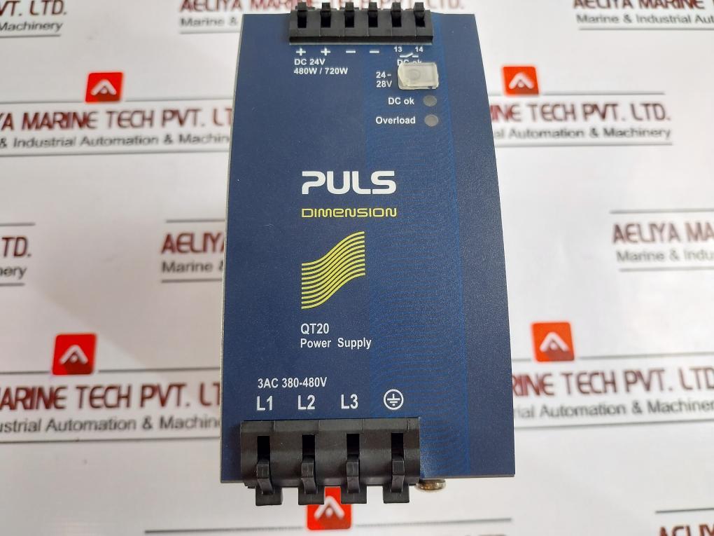 Puls Qt20.241 Power Supply 24-28V 20A Dc 380-480V Ac