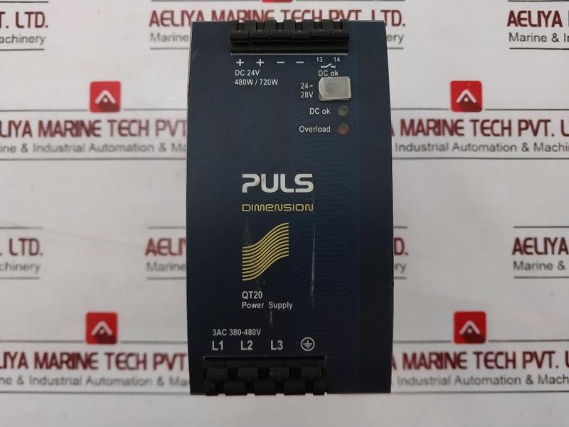 Puls Qt20.241 Power Supply 24V 20A 3Ac Input 380-480V Class I Div 2