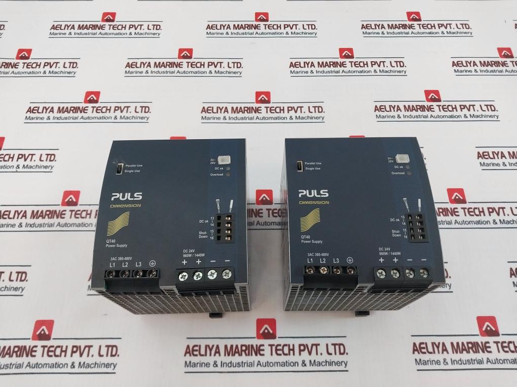 Puls Qt40.241 3-phase Power Supply 24V 40A 3Ac 380-480V 374.920.00B